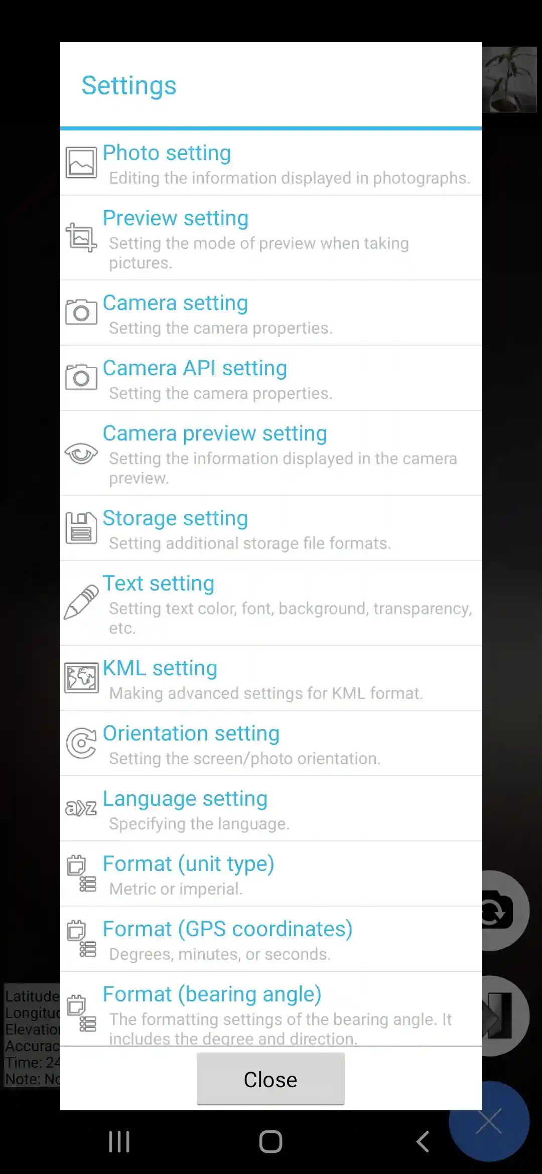 NoteCam Lite basic stamp template on Android